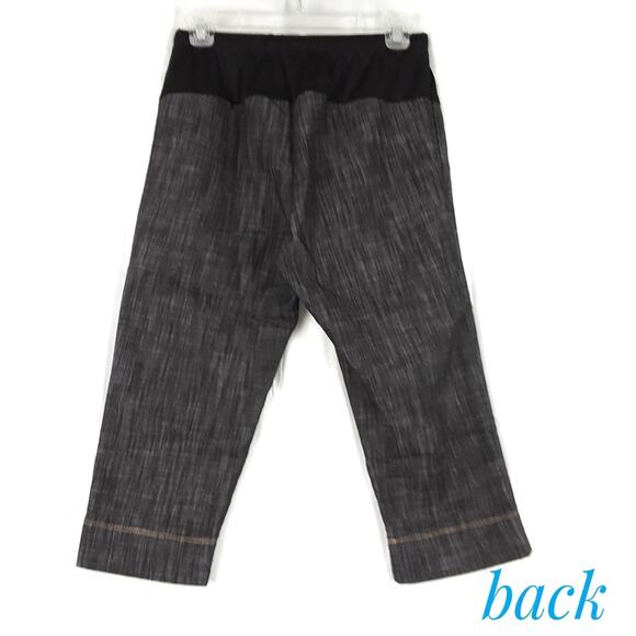 MY LIL BUMP Charcoal Denim Maternity Jeans Pedal Pusher Capris Size L Motherhood - Picture 2 of 6